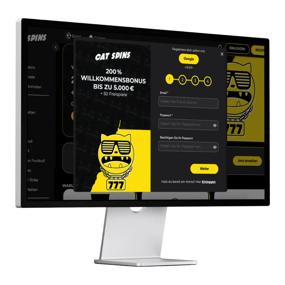 CatSpins Casino und erstellen ein Konto